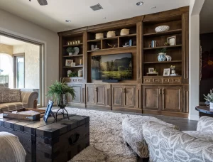 custom living room cabinets