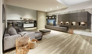 living room custom cabinets