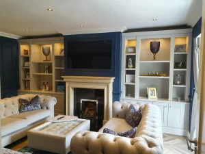 custom living room cabinetry