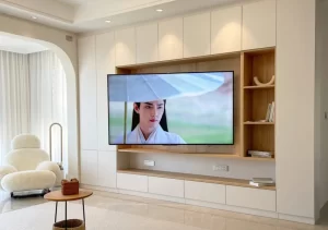 custom built in living room cabinets